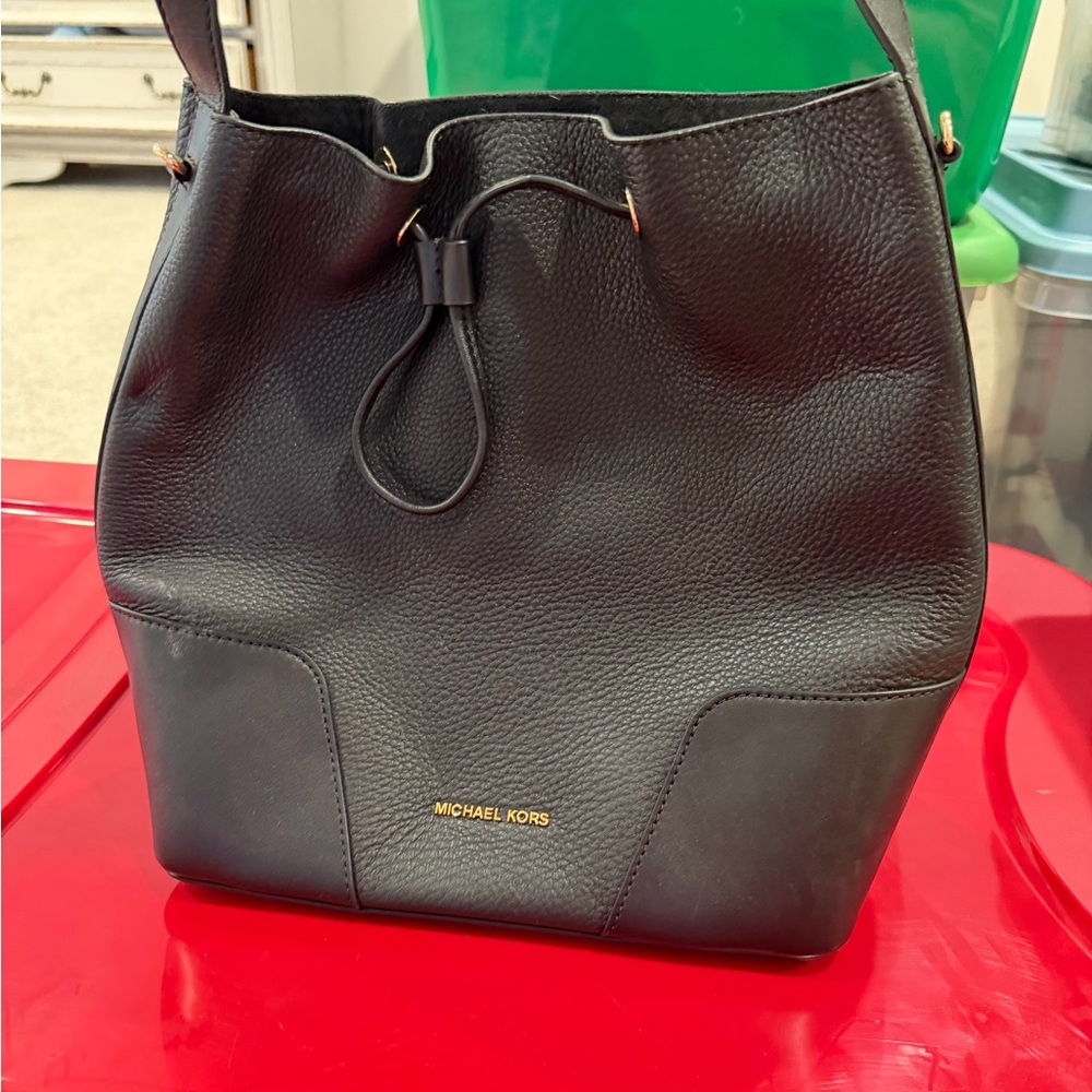 Michael Kors Black Leather Shoulder Bag